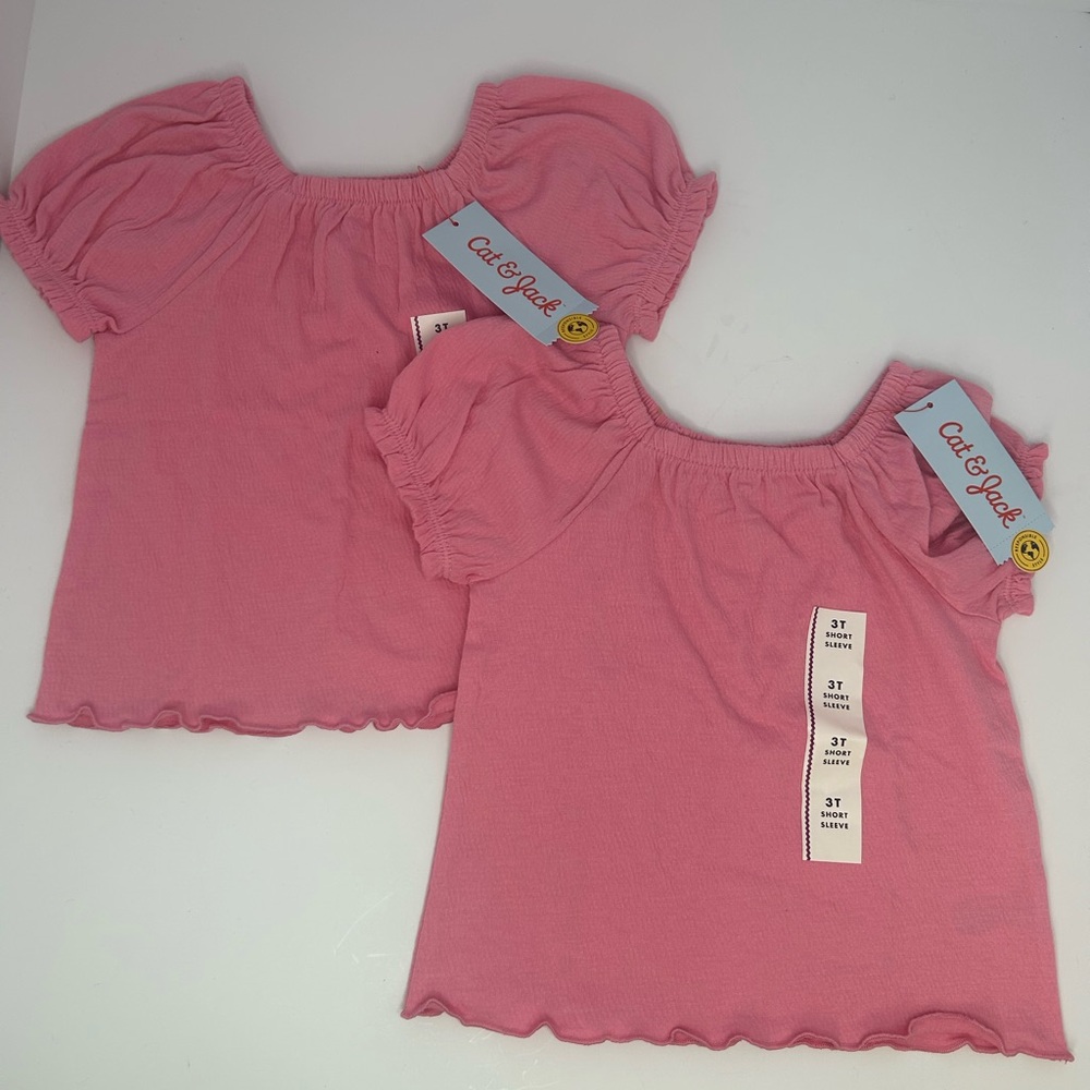 (2 Pack)Cat & Jack Pink Short Sleeve Top